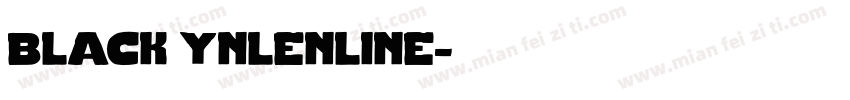 black ynlenline字体转换
